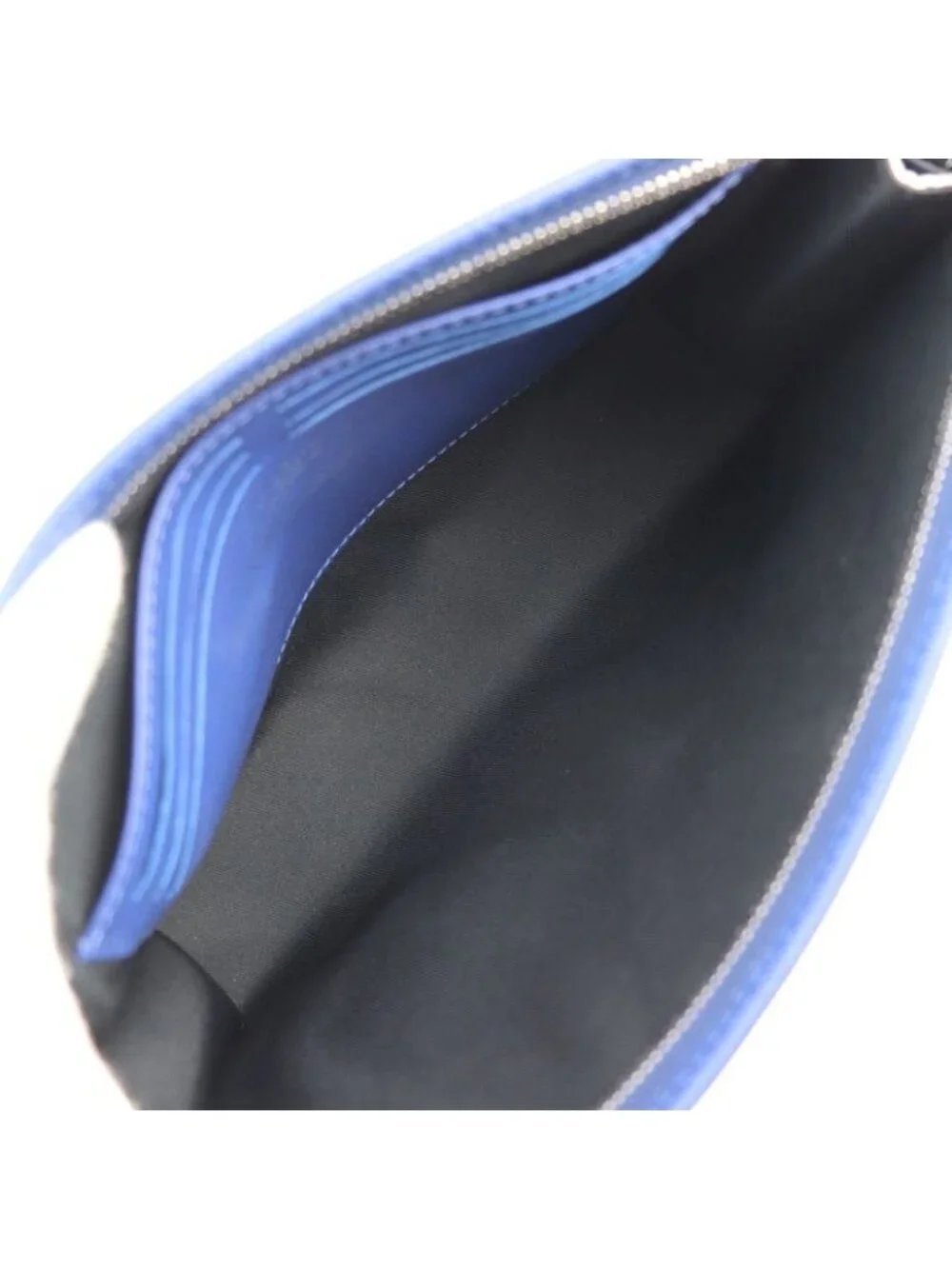 Louis Vuitton Pochette Voyage MM Second Bag Leather Cobalt Blue Silver